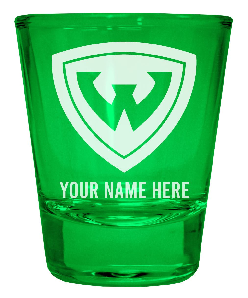 Wayne State Customizable Engraved Full Color 2oz Shot Glass Officially Licensed Collegiate Product Image 4