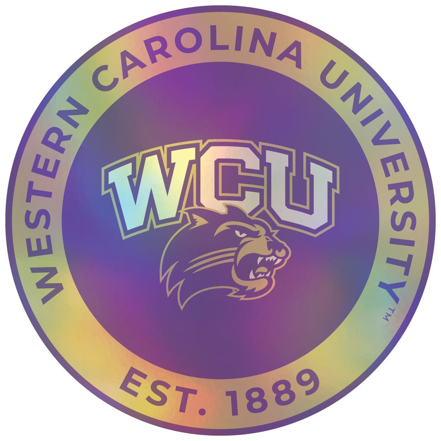 Western Carolina University Holographic Vinyl Decal Sticker Officially Licensed Collegiate Product Image 1