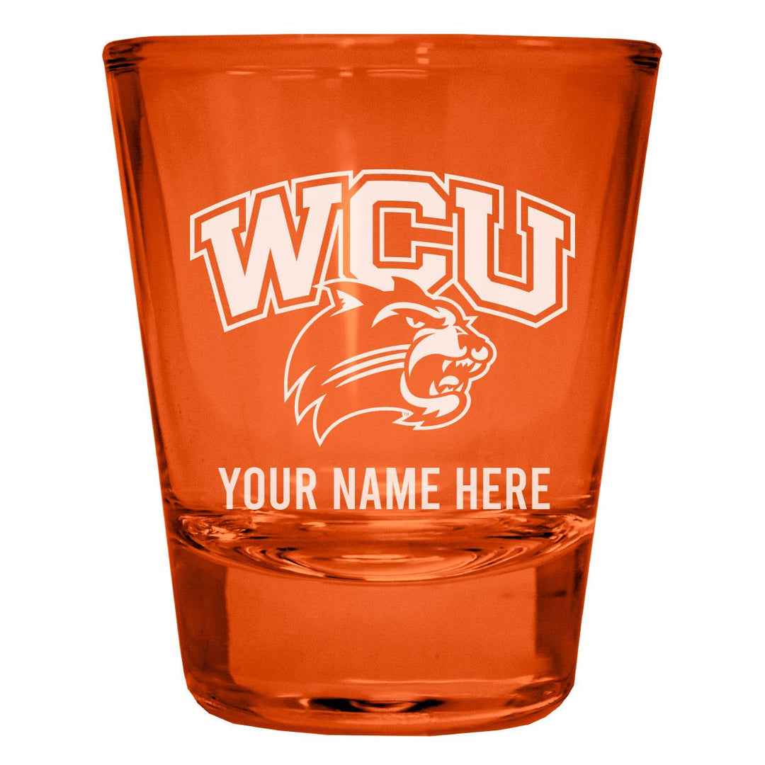 Western Carolina University Customizable Engraved Full Color 2oz Shot Glass Officially Licensed Collegiate Product Image 1