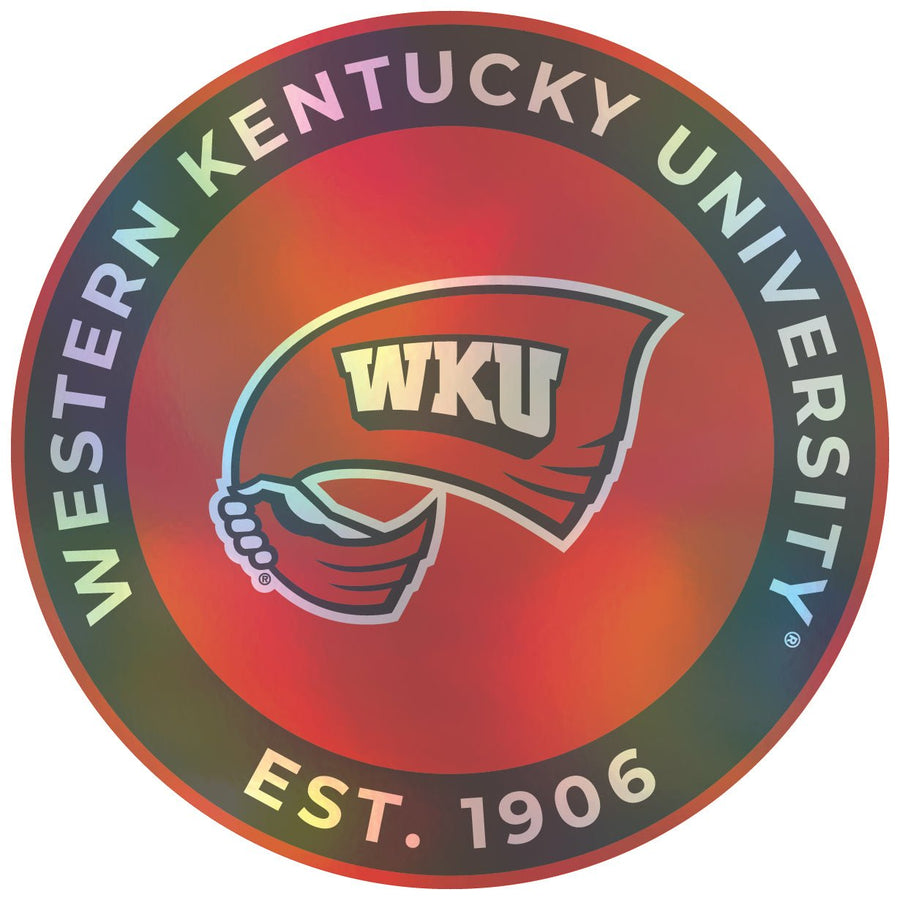 Western Kentucky Hilltoppers Holographic Vinyl Decal Sticker Officially Licensed Collegiate Product Image 1