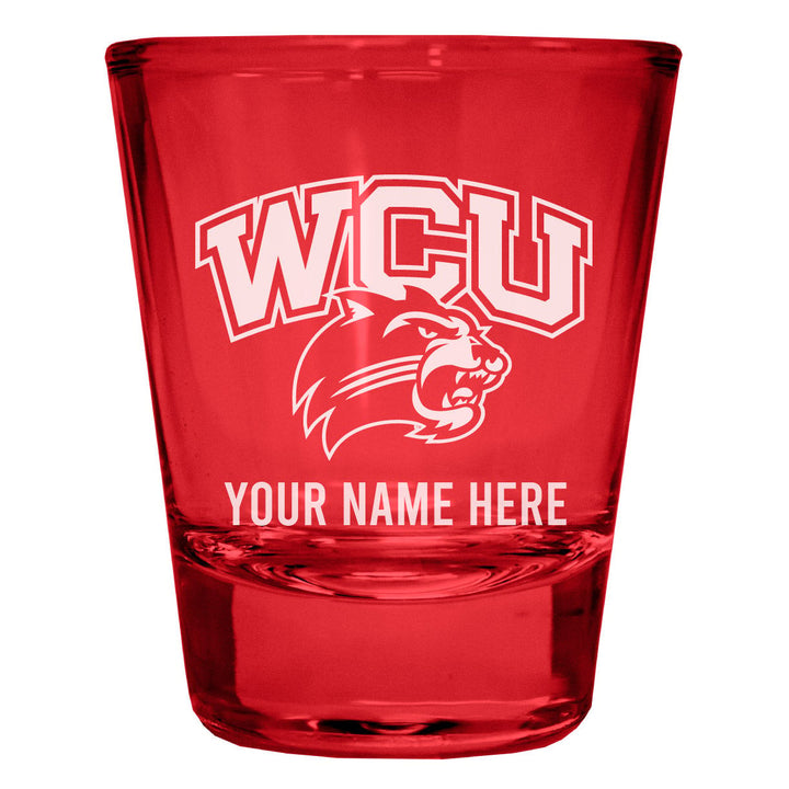 Western Carolina University Customizable Engraved Full Color 2oz Shot Glass Officially Licensed Collegiate Product Image 3