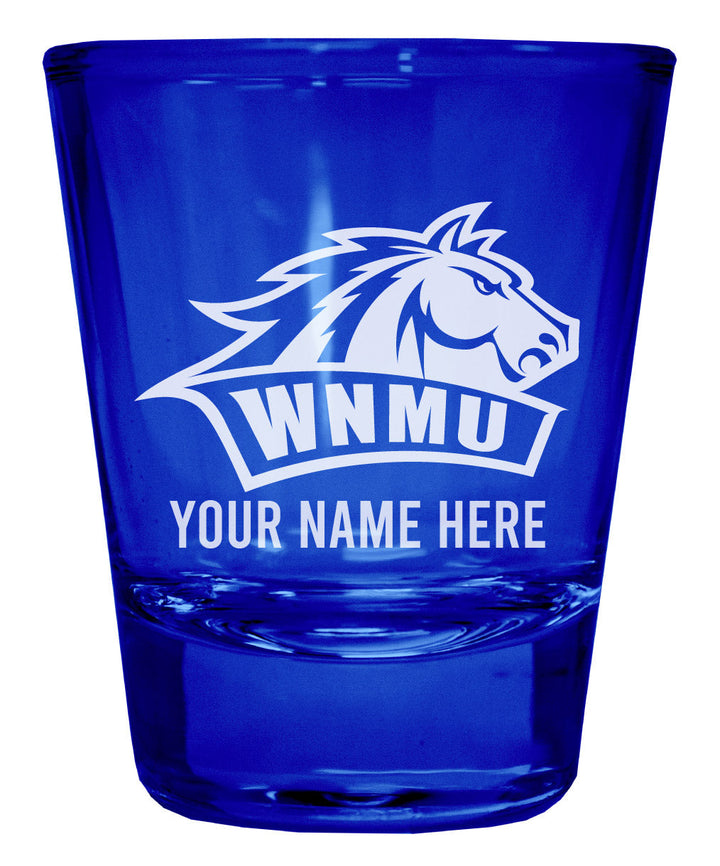 Western Mexico University Customizable Engraved Full Color 2oz Shot Glass Officially Licensed Collegiate Product Image 3