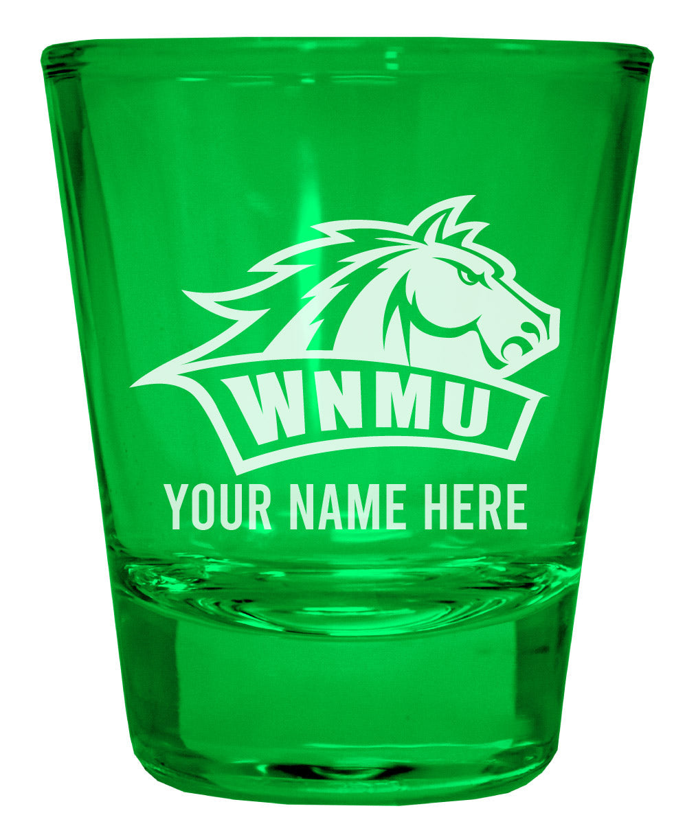 Western Mexico University Customizable Engraved Full Color 2oz Shot Glass Officially Licensed Collegiate Product Image 4