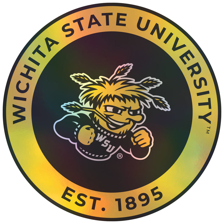 Wichita State Shockers Holographic Vinyl Decal Sticker Officially Licensed Collegiate Product Image 1