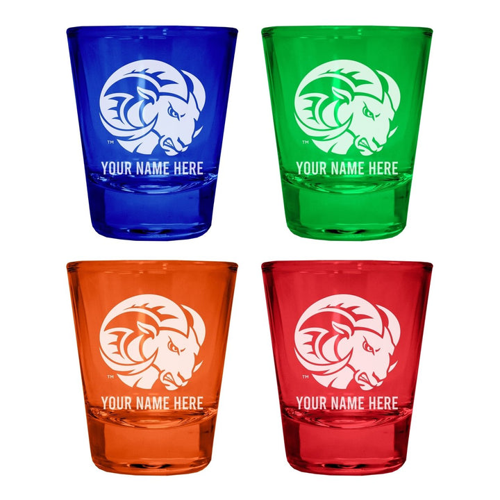 Winston-Salem State Customizable Engraved Full Color 2oz Shot Glass Officially Licensed Collegiate Product Image 4