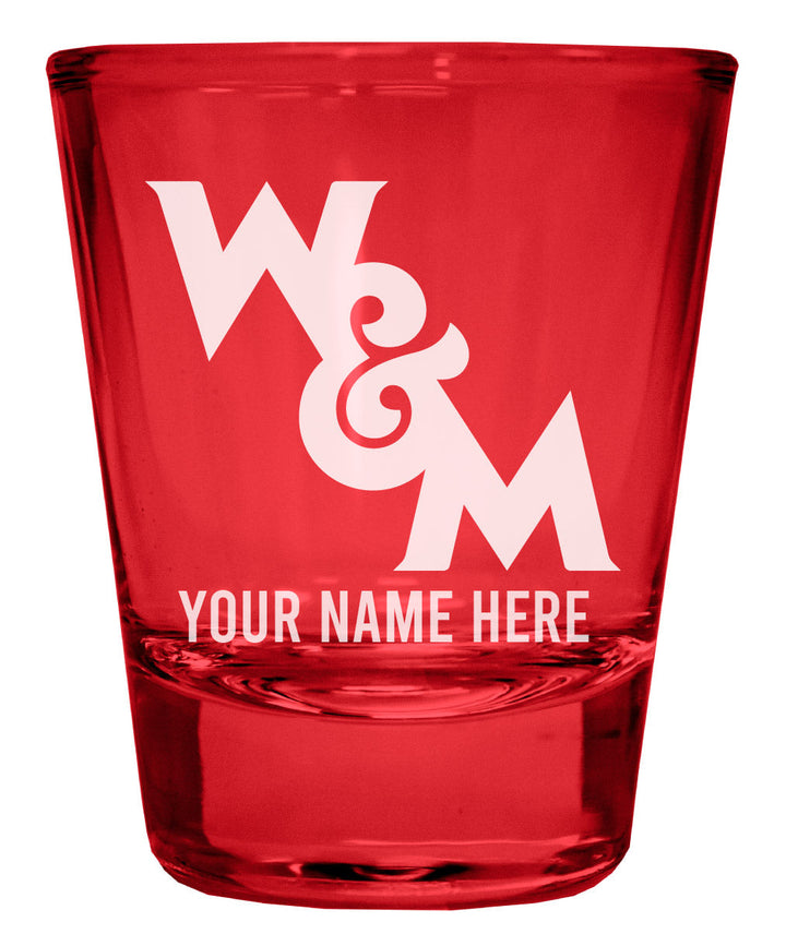 William and Mary Customizable Engraved Full Color 2oz Shot Glass Officially Licensed Collegiate Product Image 2