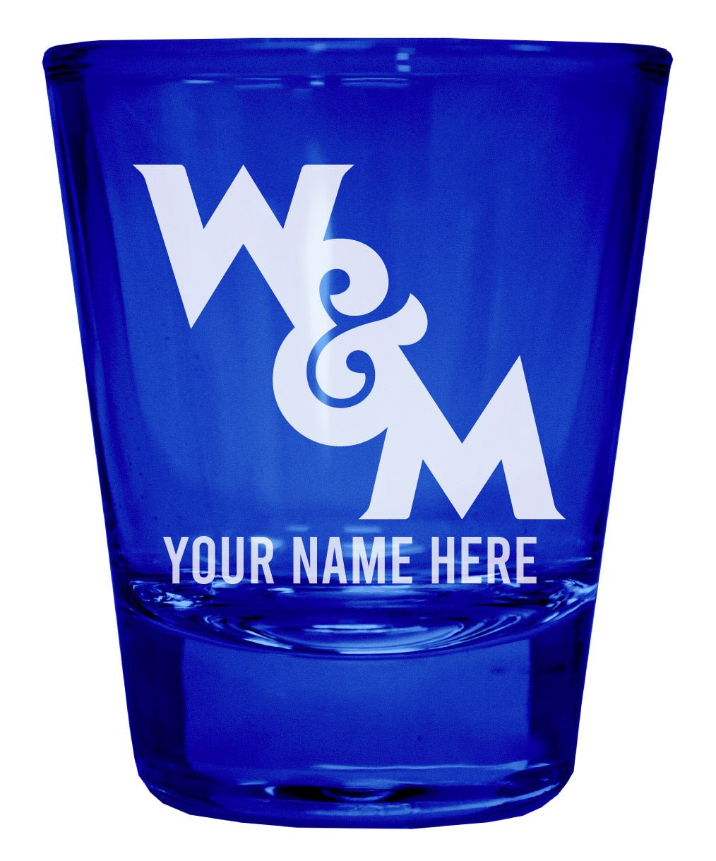 William and Mary Customizable Engraved Full Color 2oz Shot Glass Officially Licensed Collegiate Product Image 1