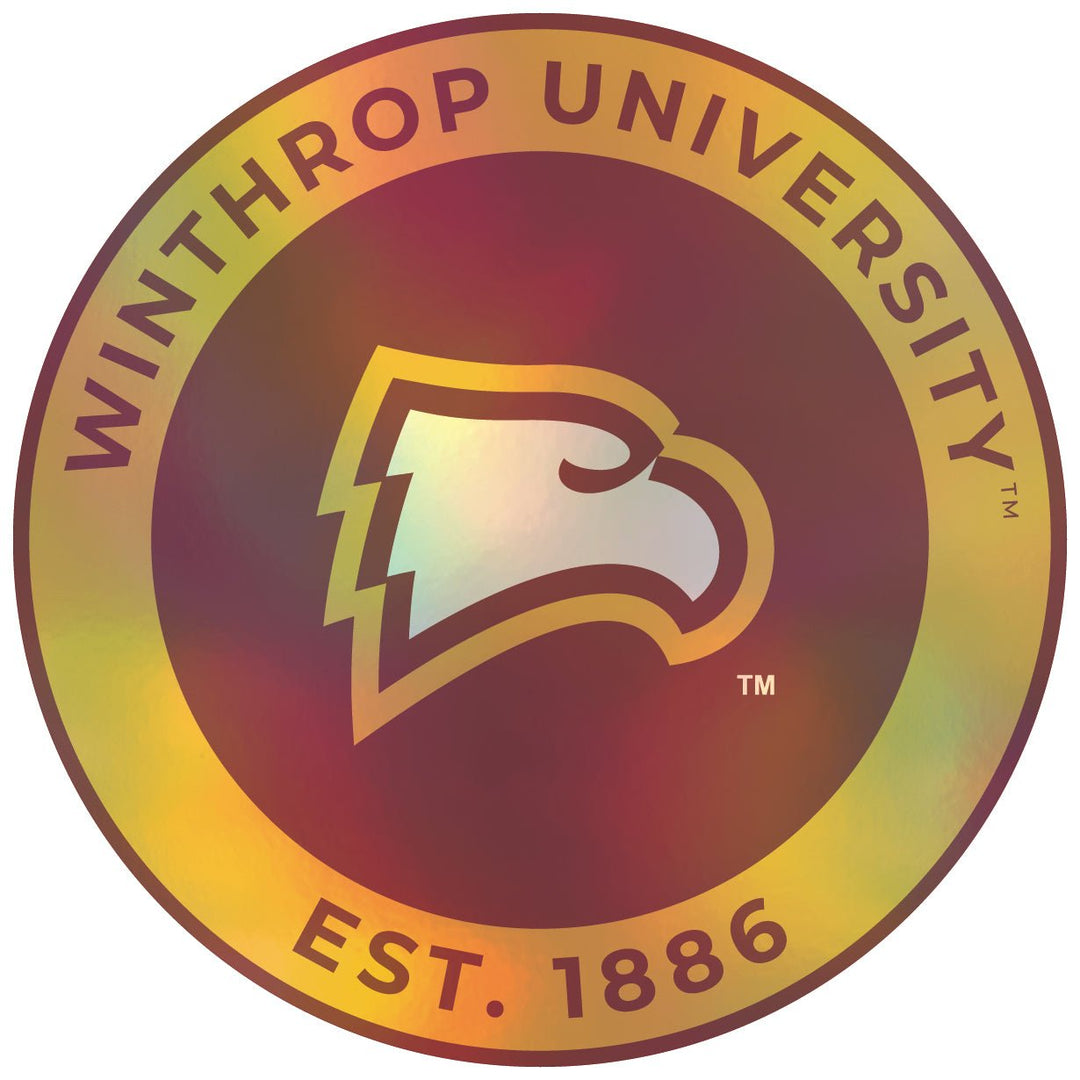 Winthrop University Holographic Vinyl Decal Sticker Officially Licensed Collegiate Product Image 1