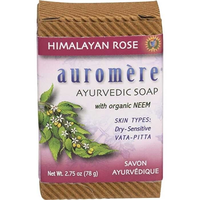 Auromere Neem Soap Ayurvedic Himalayan Rose 12x78g Image 1