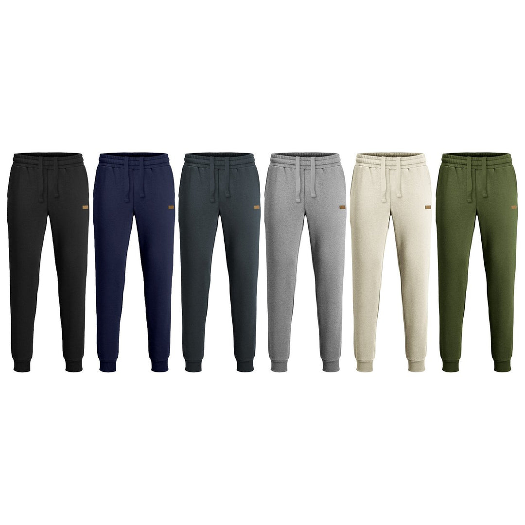 4-Pieces of Randomly Selected Mens Soft Cozy Comfy Fleece Jogger Pants for Lounging and Casual Wear ( Big and Tall Sizes Image 1