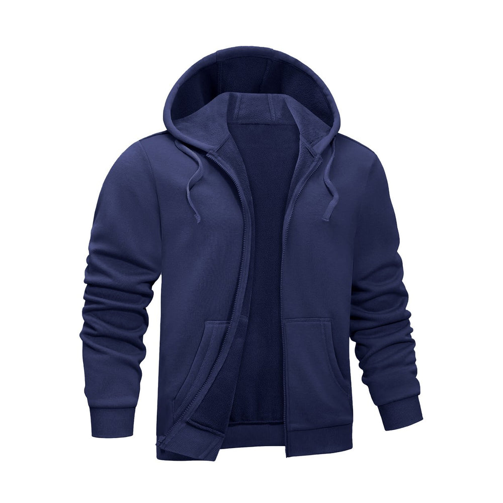 1-Piece Mens Soft Winter Warm Cozy Fleece Lined Full-Zip Hoodie for Everyday Wear (Big and Tall Sizes Available) Image 2