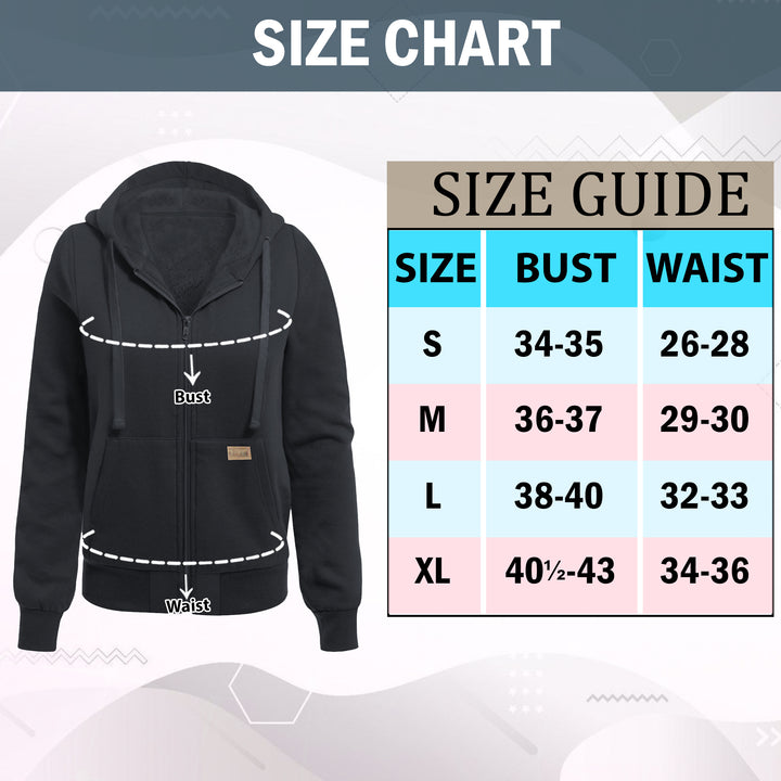 1-Piece Womens Ultra-Soft Cozy Comfy Fleece Sherpa-Lined Zip-Up Hoodie Image 12