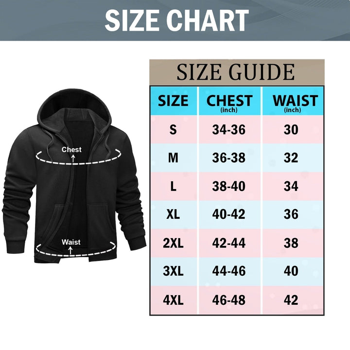 2-Piece Mens Soft Winter Warm Cozy Fleece Lined Full-Zip Hoodie for Everyday Wear (Big and Tall Sizes Available) Image 12