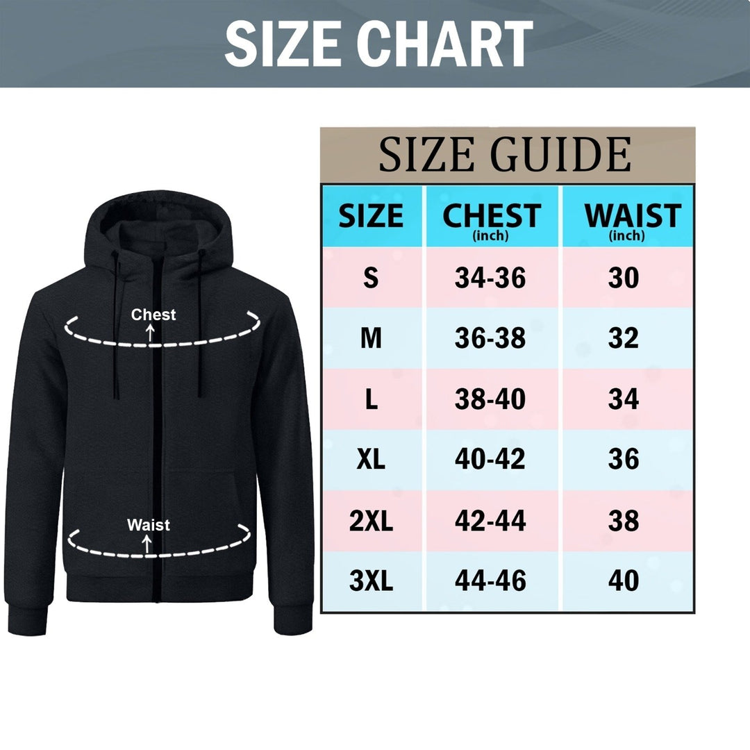 1-Piece Mens Winter Warm faux Lined Stylish Plush Jacquard Hoodie Perfect for Cold Weather Image 10