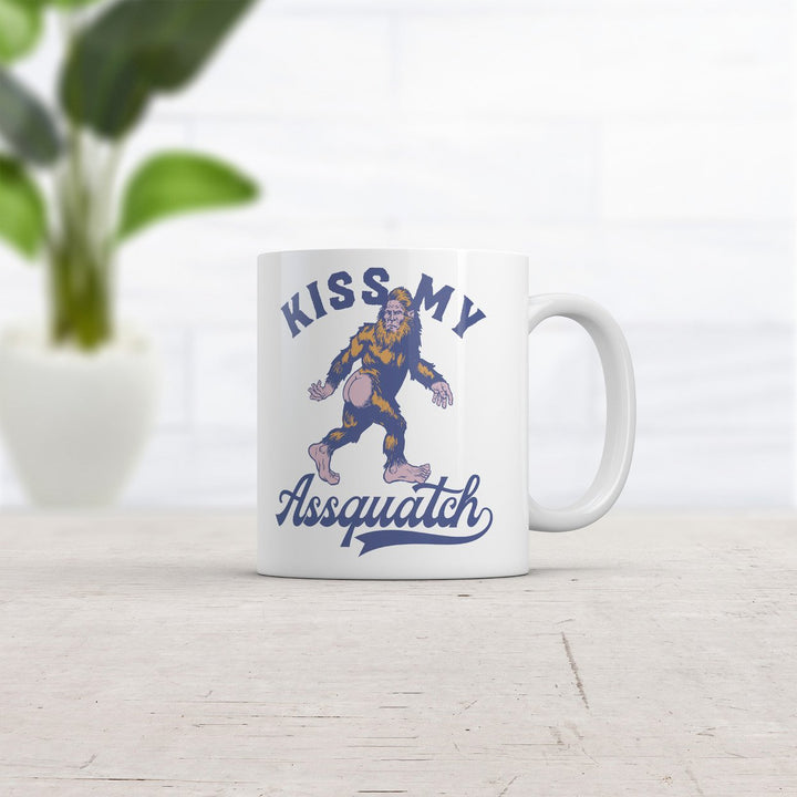 Kiss My Assquatch Mug Funny Sarcastic Bigfoot Graphic Novelty Coffee Cup-11oz Image 2