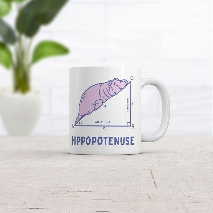 Hippopotenuse Mug Funny Sarcastic Hippo Graphic Novelty Coffee Cup-11oz Image 2