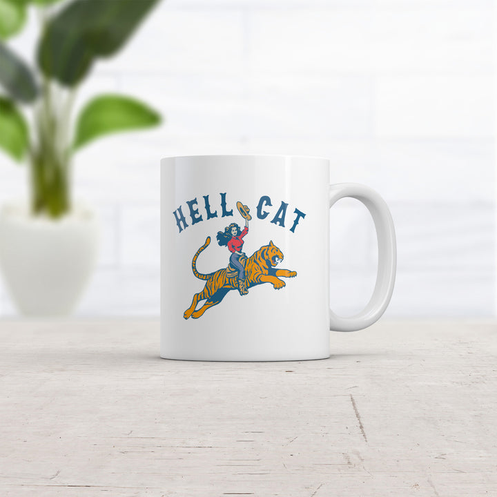 Hell Cat Mug Funny Sarcastic Tiger Graphic Novelty Coffee Cup-11oz Image 2