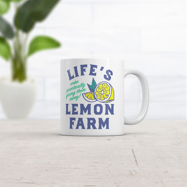 Lifes Lemon Farm Mug Funny Sarcastic Graphic Novelty Coffee Cup-11oz Image 2