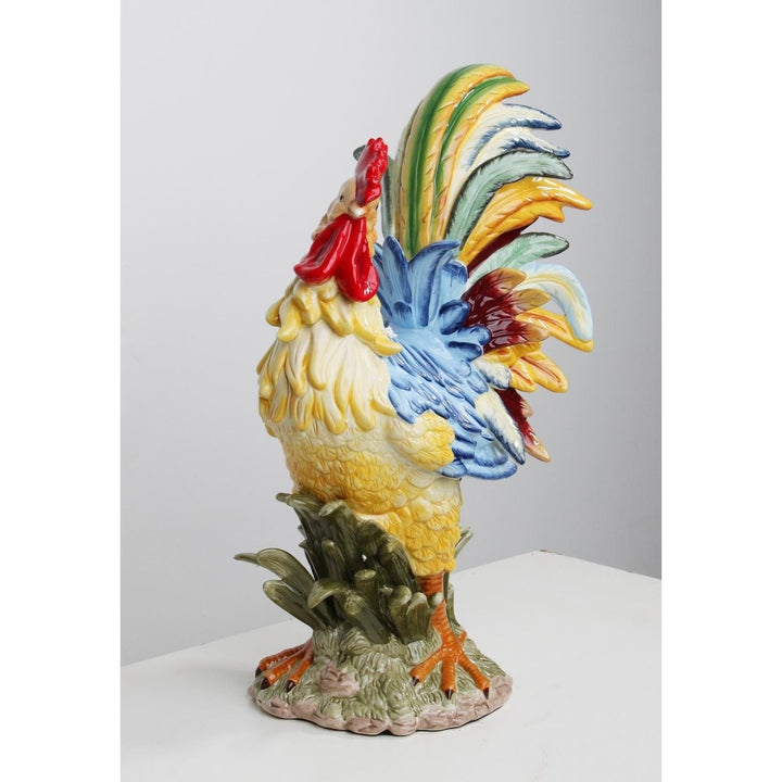 Blue Rooster Figurine 12.5 x 10 x 23.5 Inch Collectible Display Image 3