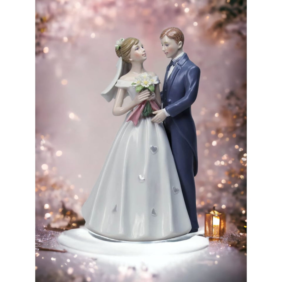 Ceramic Classic Bride and Groom Figurine Wedding D cor Wedding Favor Anniversary D cor Home D cor Image 1