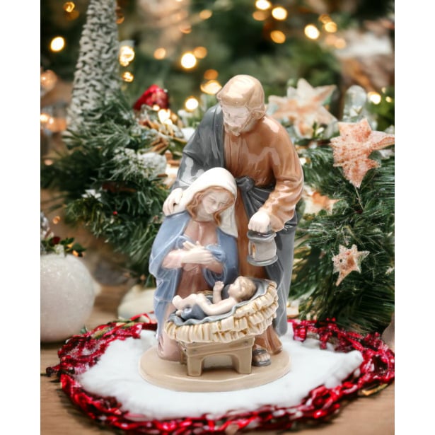 Holy Family Figurine 6.25 Inch Resin Sculpture Gift Collectible Image 1