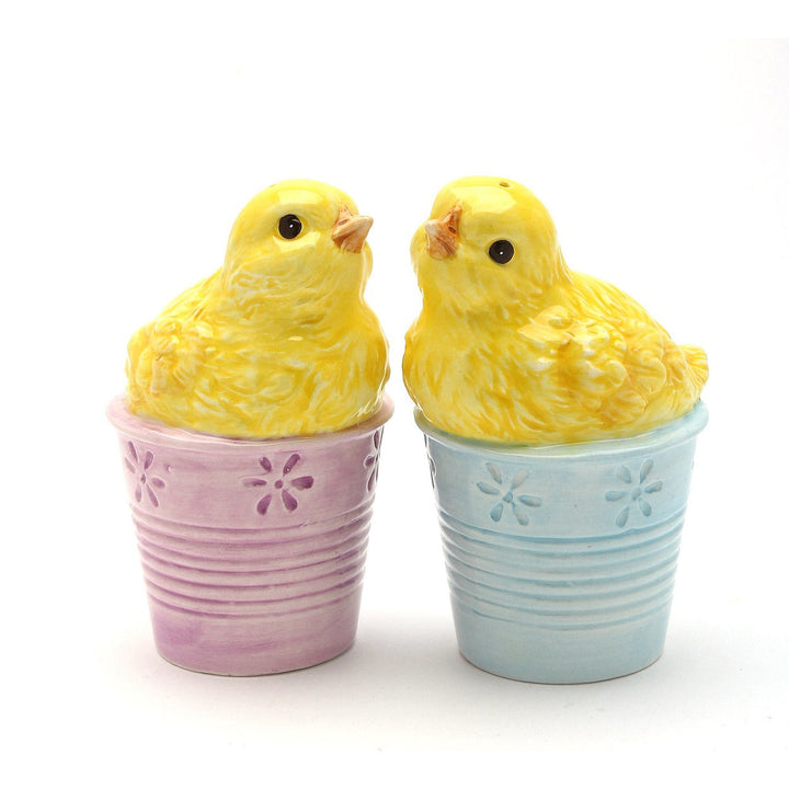 Ceramic Baby Chicken Salt and Pepper Shakers Home D cor  Kitchen D cor Farmhouse D cor, Image 3