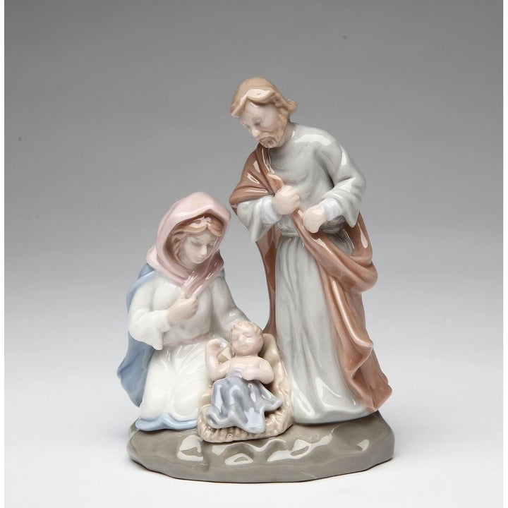 Hand Painted Ceramic Holy Family Nativity Figurine 2.875x1.875x3.75 Inches Image 3