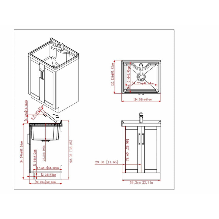 Kyle 24 inch Laundry Cabinet Image 12