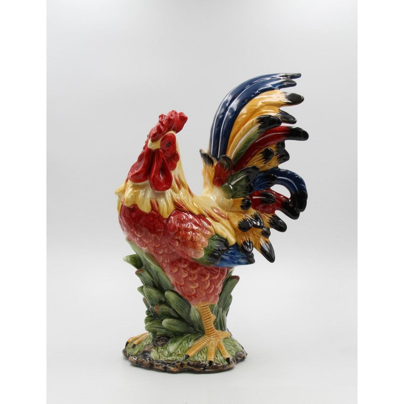 Holiday Red Rooster Figurine 11x6.5x15.75 Inch Collectible Image 2