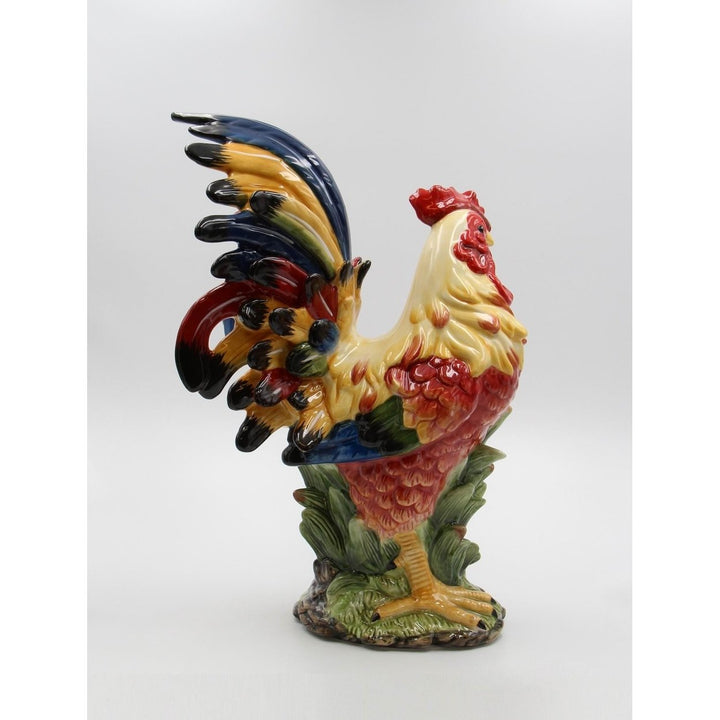 Holiday Red Rooster Figurine 11x6.5x15.75 Inch Collectible Image 4