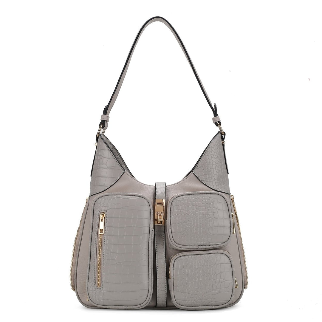 MKFCollection Daphne Shoulder Bag - Vegan Leather Designer Handbag Image 6