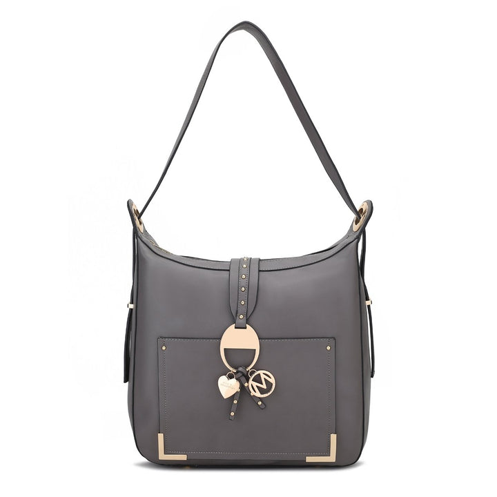 MKFCollection Dinorah Hobo Bag - Vegan Leather Designer Handbag Image 7