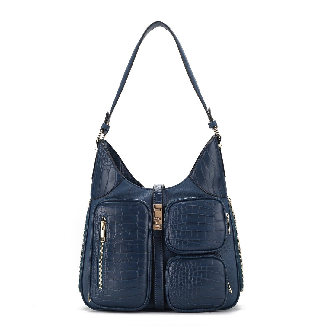 MKFCollection Daphne Shoulder Bag - Vegan Leather Designer Handbag Image 7