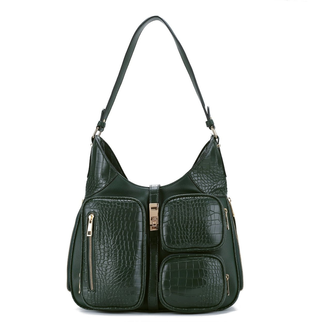 MKFCollection Daphne Shoulder Bag - Vegan Leather Designer Handbag Image 8