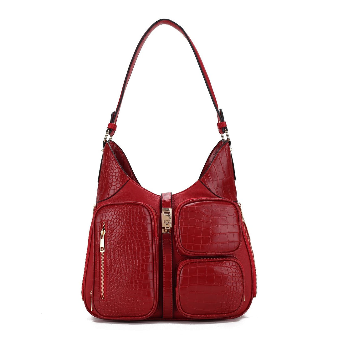 MKFCollection Daphne Shoulder Bag - Vegan Leather Designer Handbag Image 9