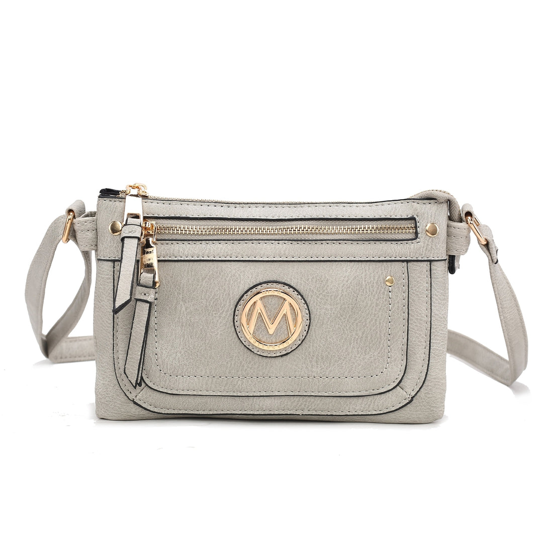 MKFCollection Elaina Crossbody Bag - Vegan Leather Designer Handbag Image 9