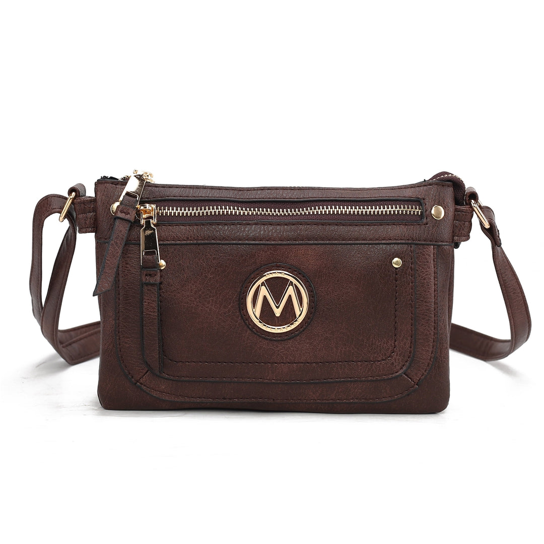 MKFCollection Elaina Crossbody Bag - Vegan Leather Designer Handbag Image 12