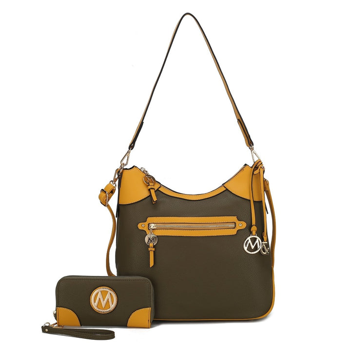 MKFCollection Josie Shoulder Bag - Vegan Leather Designer Handbag Image 8