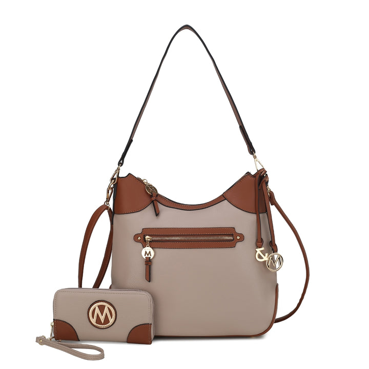 MKFCollection Josie Shoulder Bag - Vegan Leather Designer Handbag Image 9