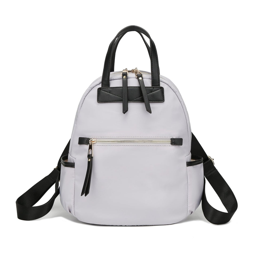 MKFCollection Greer Backpack - Vegan Leather Designer Handbag Image 9