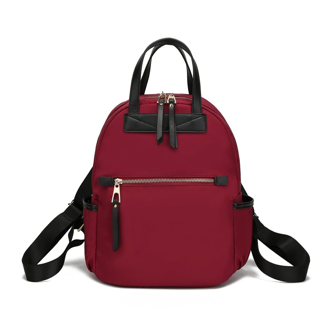 MKFCollection Greer Backpack - Vegan Leather Designer Handbag Image 1