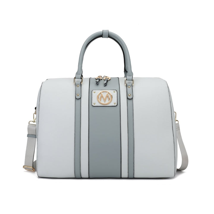 MKFCollection Melissa Weekender Bag - Vegan Leather Designer Handbag Image 7