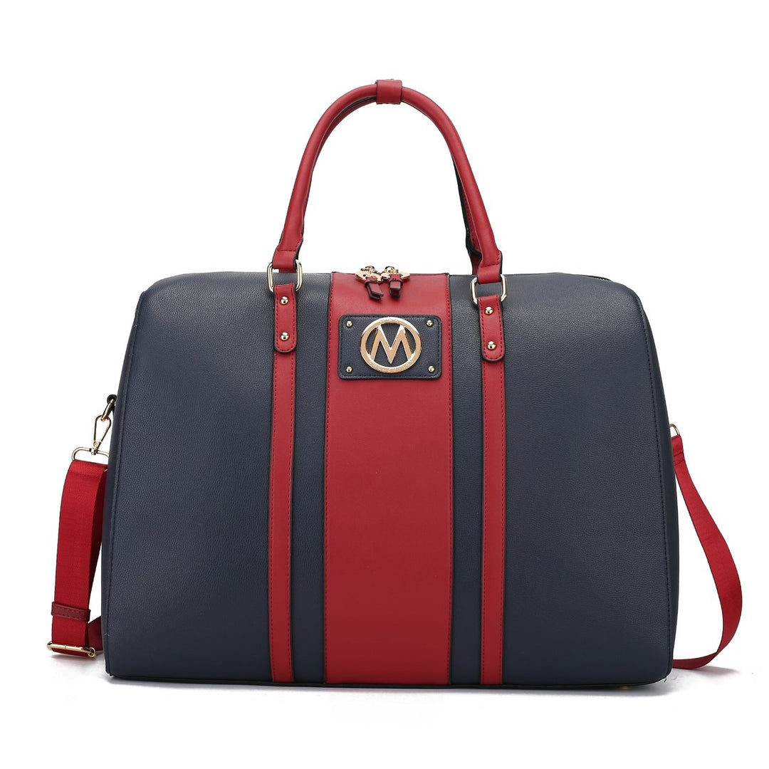 MKFCollection Melissa Weekender Bag - Vegan Leather Designer Handbag Image 9