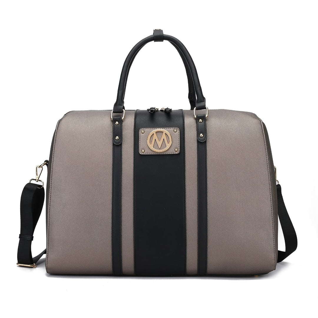 MKFCollection Melissa Weekender Bag - Vegan Leather Designer Handbag Image 10