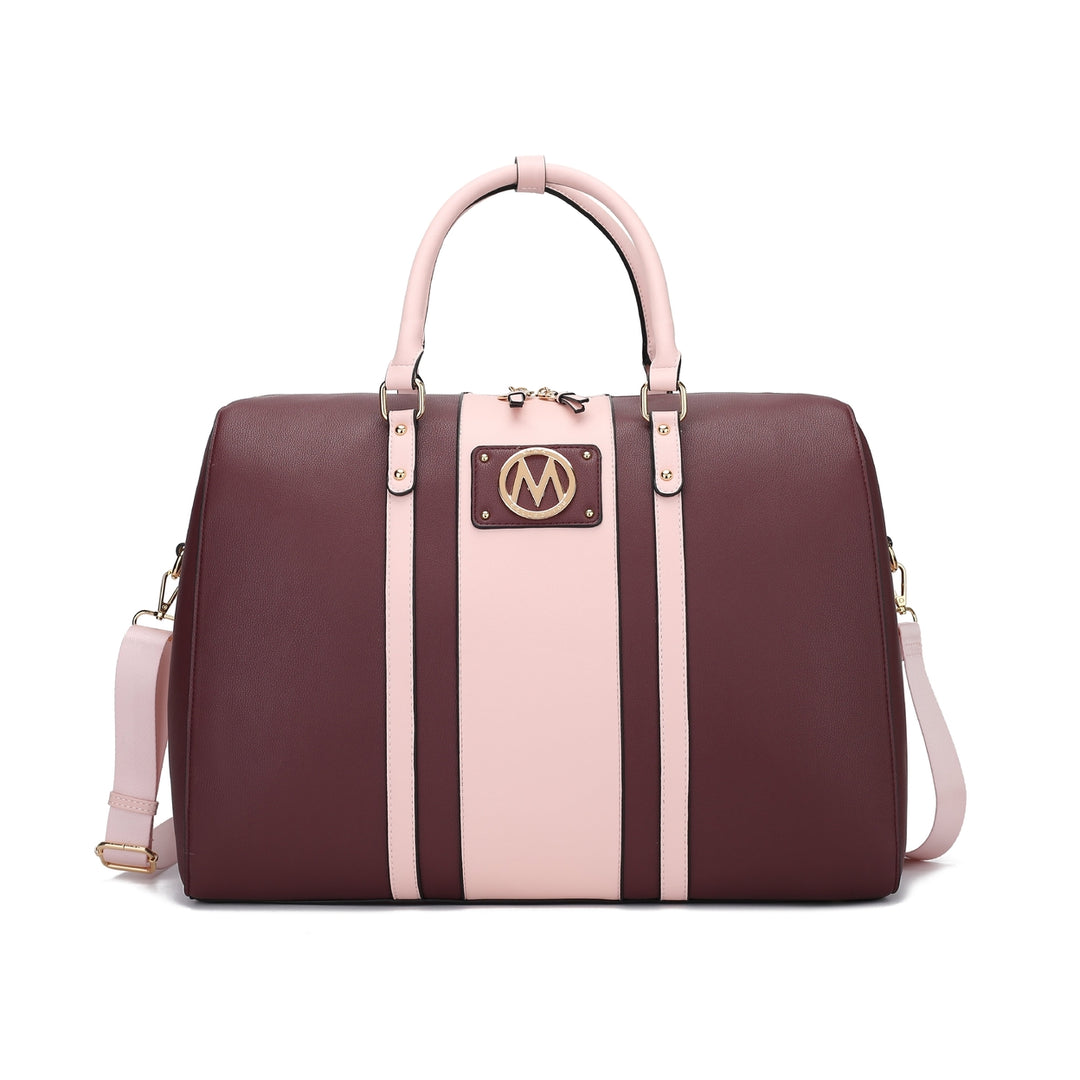 MKFCollection Melissa Weekender Bag - Vegan Leather Designer Handbag Image 11