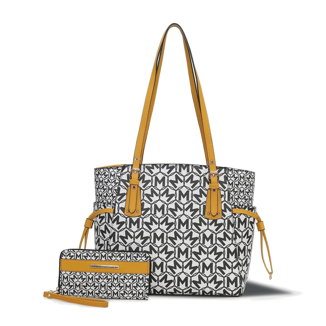 MKFCollection Pauline Tote Bag and Set - Vegan Leather Designer Handbag Image 1