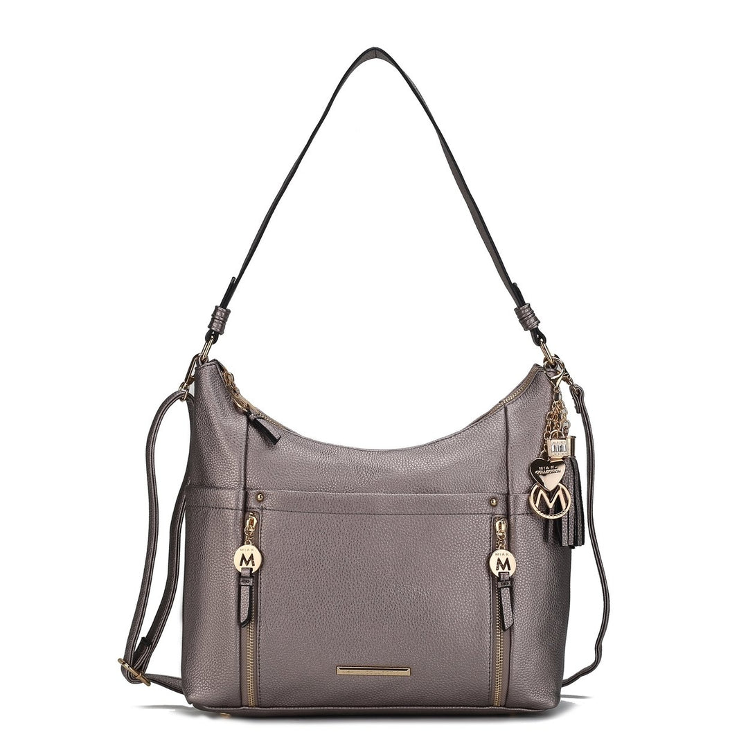 MKFCollection Ruby Shoulder Bag - Vegan Leather Designer Handbag Image 1