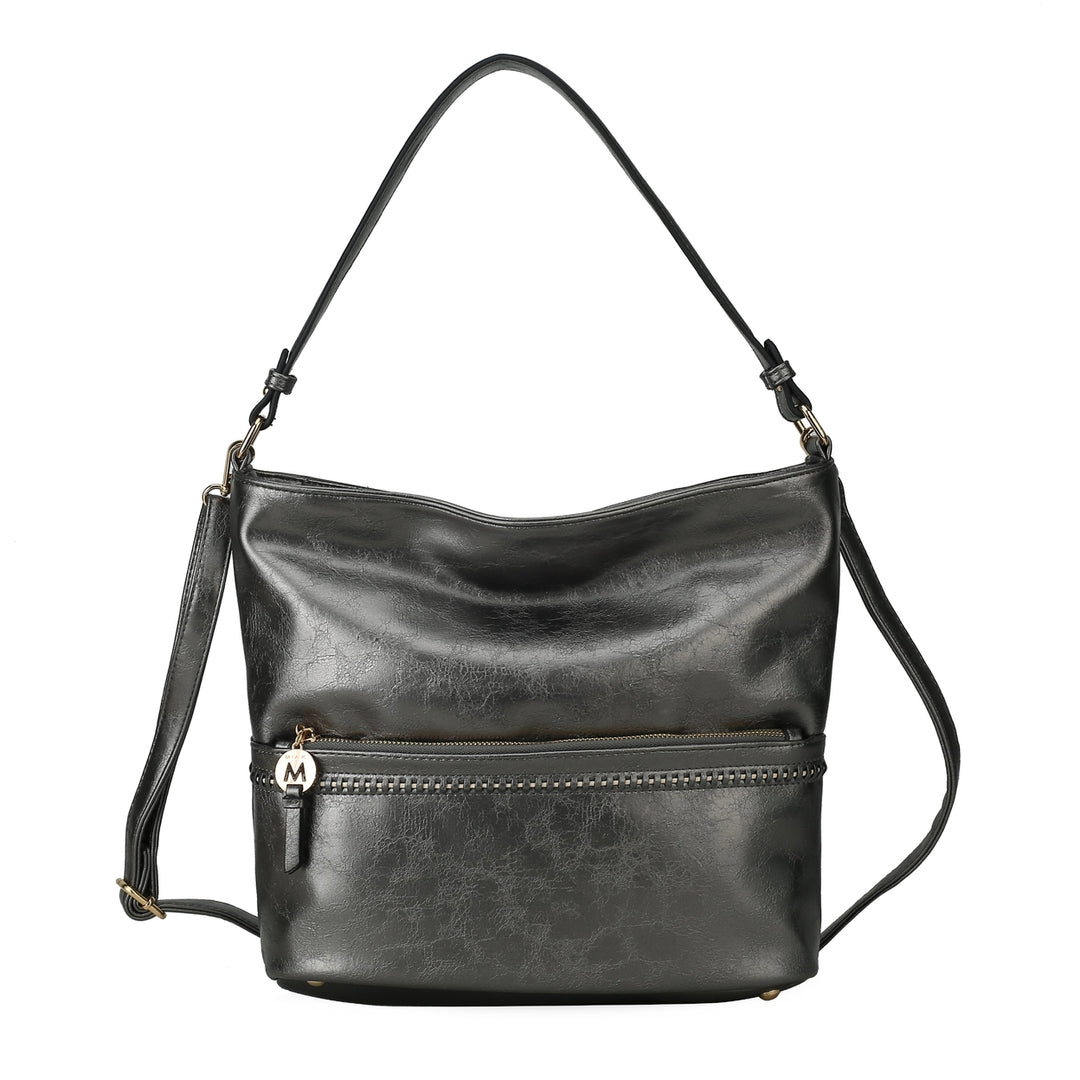 MKFCollection Sierra Shoulder Bag - Vegan Leather Designer Handbag Image 9