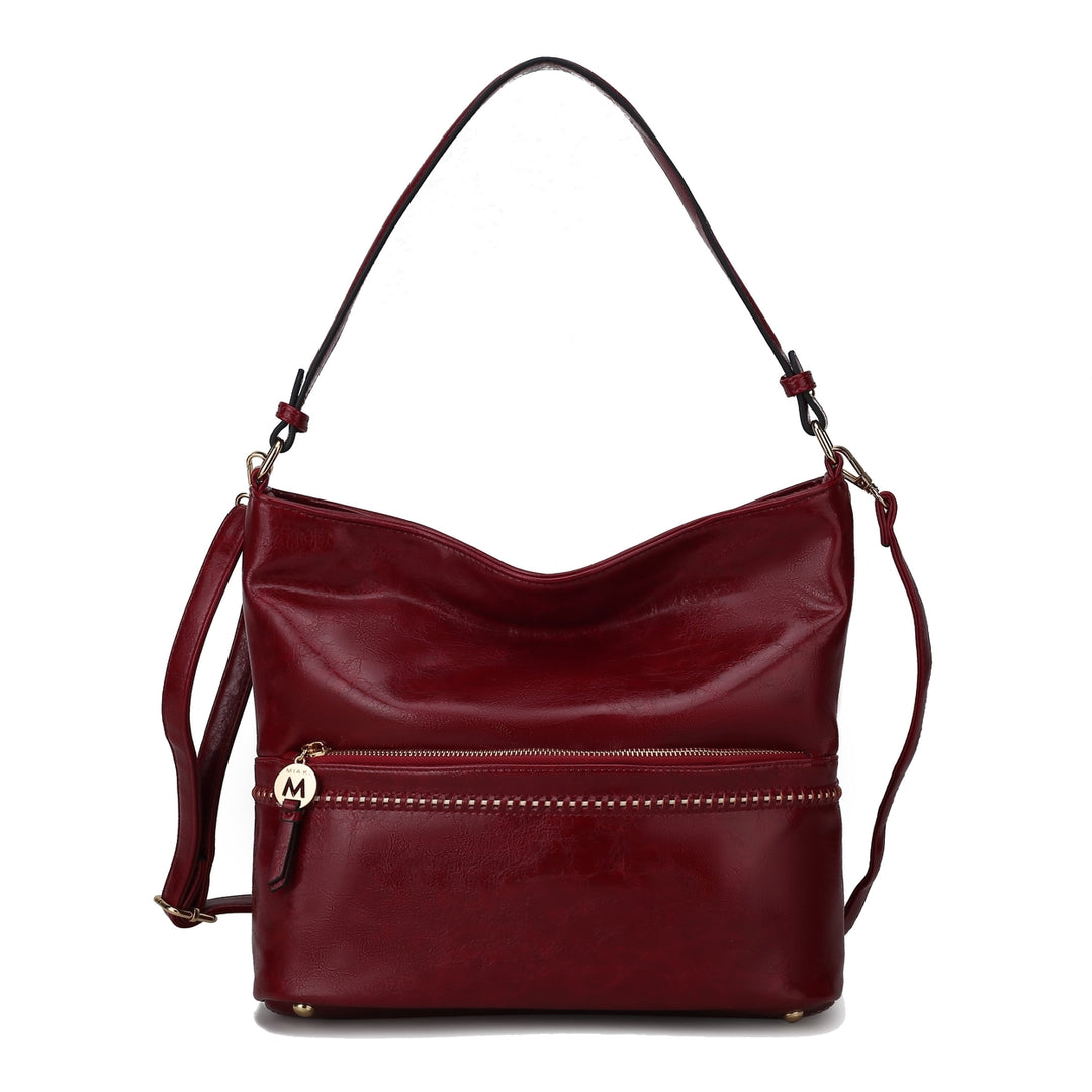 MKFCollection Sierra Shoulder Bag - Vegan Leather Designer Handbag Image 10