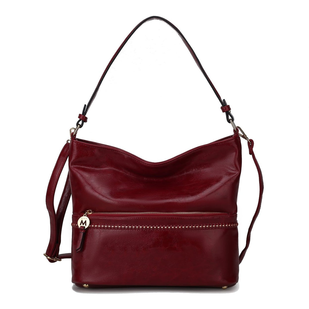 MKFCollection Sierra Shoulder Bag - Vegan Leather Designer Handbag Image 1